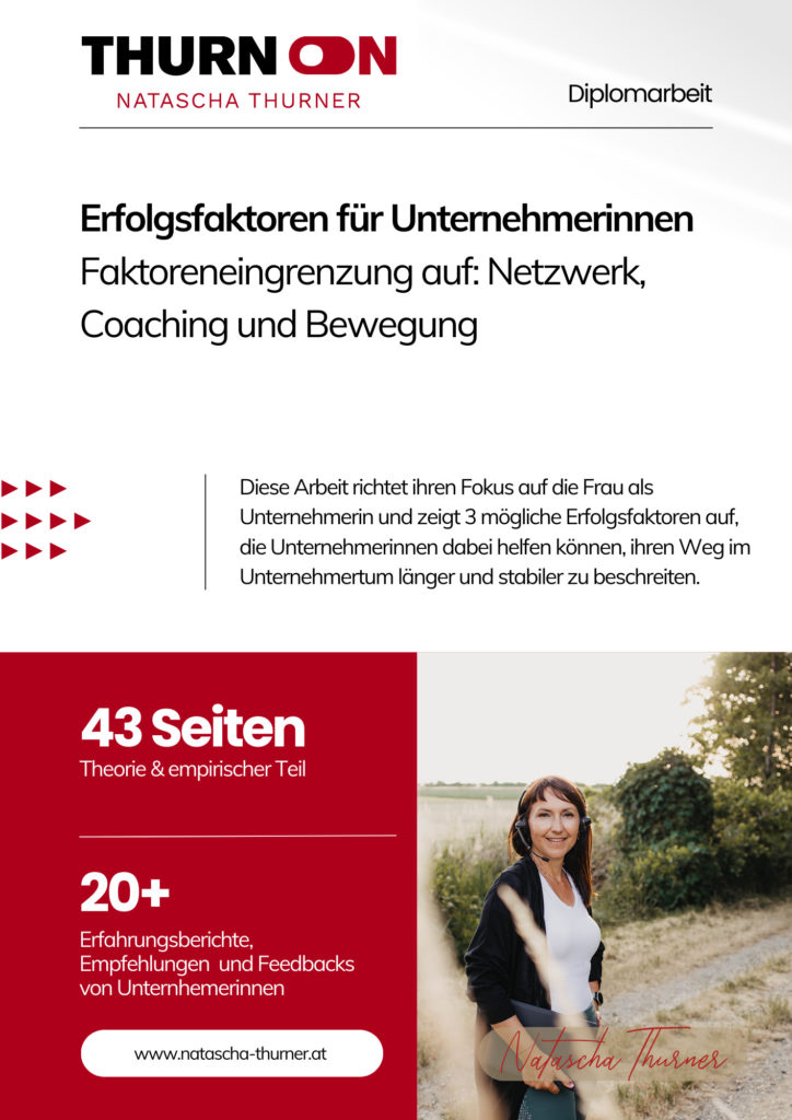 . Dieser Blogbeitrag wirft einen Blick auf die möglichen Erfolgsfaktoren, die Unternehmerinnen in dieser Situation nutzen können: Netzwerke, Coaching und Bewegung.